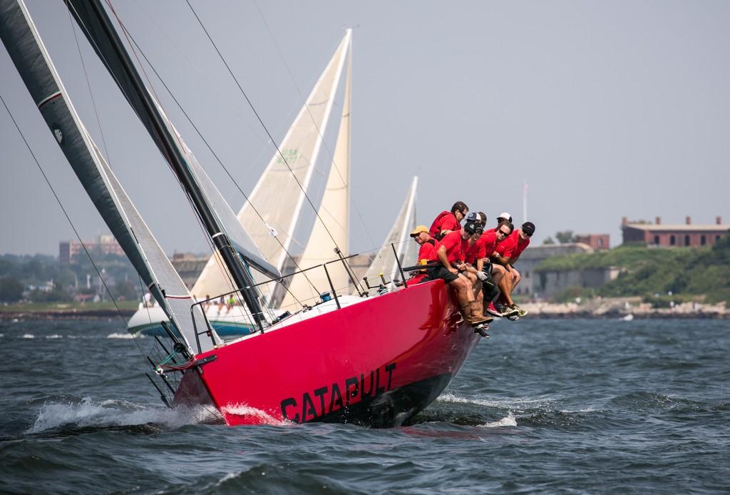 Ida Lewis Distance Race 2012 winner, Marc Glimcher with his Ker 40 Catapult © Meghan Sepe